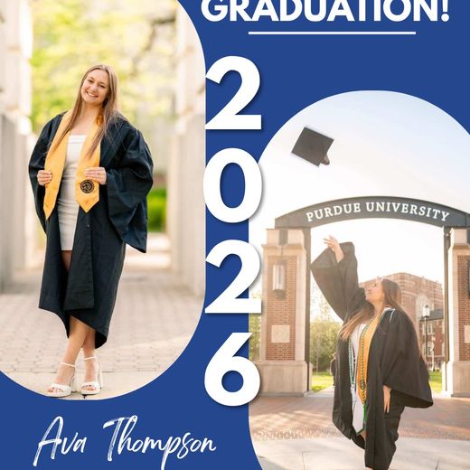 Graduation congratulations post for a member of the class of 2026